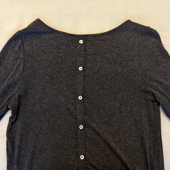 Daniel Rainn Bell Sleeves Maternity Shirt -- Made for A Pea in the Pod (Gray) - Picture 9 of 10